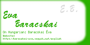 eva baracskai business card